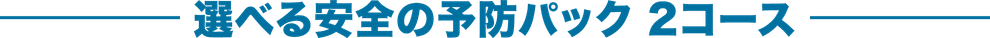 選べる安全の予防パック 2コース